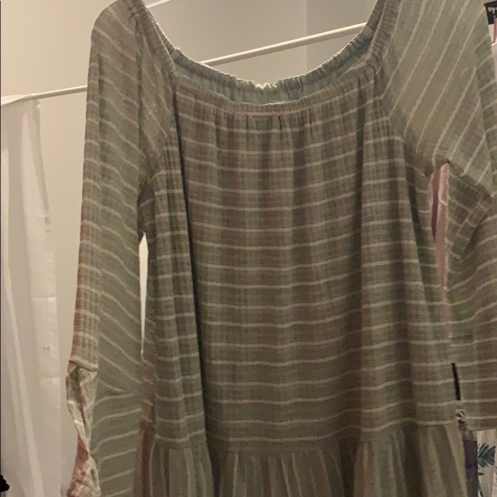 Altar’d State Off the shoulder blue sweater top!